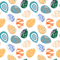 Original Easter eggs seamless pattern