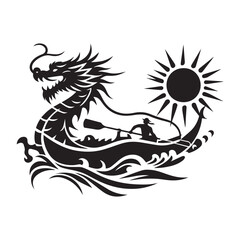 Vector Dragon Boat Design Illustration