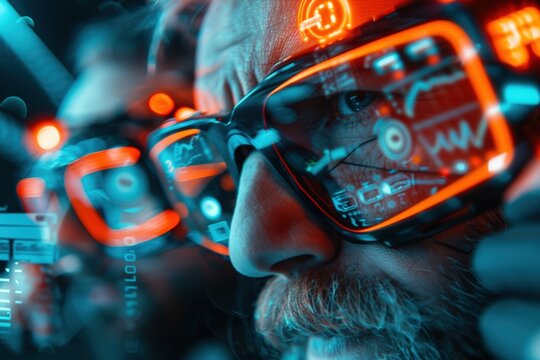 Shoppers engaged in interactive product demonstration at tech expo