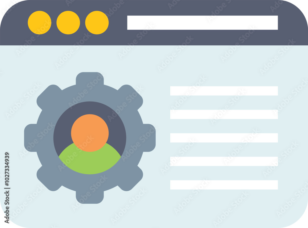 Poster website configuration with user profile settings panel displaying on screen