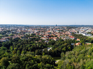 Blick vom Berg der drei Kreuze über die Stadt Vilnius, Litauen