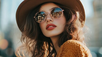 Obraz premium Portrait of stylish young woman