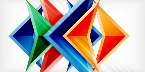 Abstract background color triangles and arrows composition. Vector Illustration For Wallpaper, Banner, Background, Card, Book Illustration, landing page