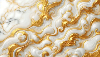 Fototapeta premium white gold marble texture background with smooth transition,generative ai