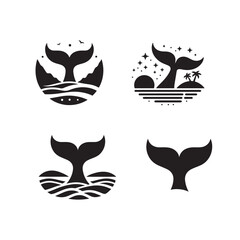 whale tail ,Miriam decant, whale silhouette vector ,icon