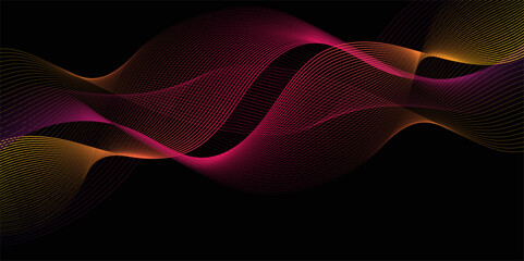 Abstract wave element for design. Digital frequency. Elegant abstract smooth swoosh speed gray wave modern stream. art background. Vector illustration. Wave with lines created using blend.