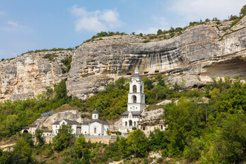 Crimea View in the Bakhchisarai area nest on a cloudy summer day