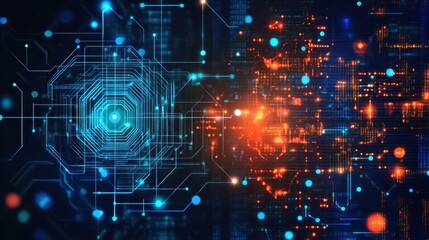 Digital background for tech, AI, data, audio, graphics, and more