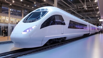 Fototapeta premium Developing high-speed rail for smart Egyptian cities Showcasing the intersection of agility and innovation