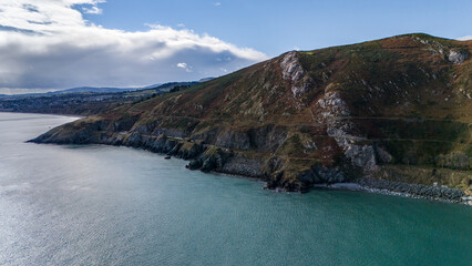 Aerial Photo of Mountain with Dun Laoghaire in Horizon