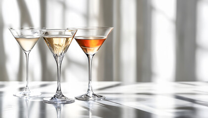 classic cocktail glasses , glass of champagne
