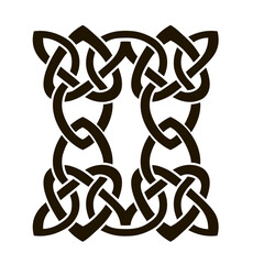 Celtic knots frame. Celtic or scandinavian ornament. Traditional medieval frame pattern illustration. Scandinavian Design, celtic pattern