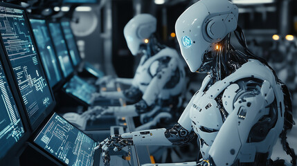 Fototapeta premium 未来のAIオペレーション
