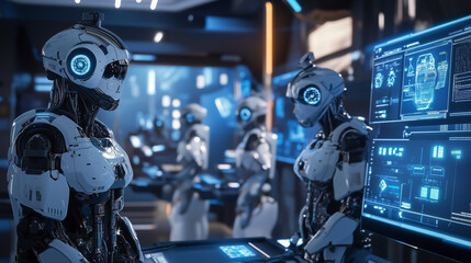 Fototapeta premium 未来のAIオペレーション