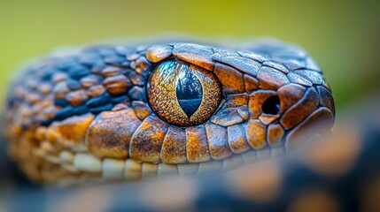 Fototapeta premium Close-up of a Snake's Eye and Scaly Skin