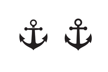 Boat Anchor Vector, Anchors icon, Vector illustration, monochrome sea anchor icon