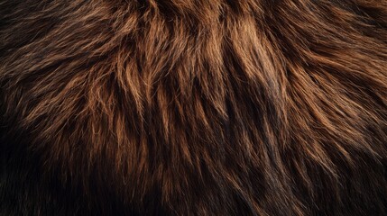 Fototapeta premium Close-up of Brown Fur with Varying Light and Dark Tones