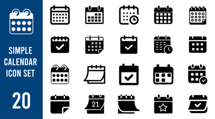 monochrome simple calendar icon