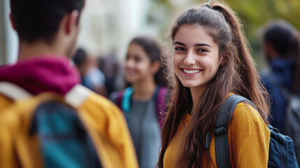Fototapeta premium International Students' Day. the younger generation. students