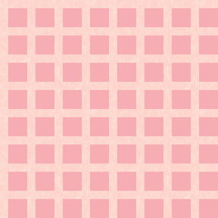 Retro preppy gingham seamless pattern. Trendy preppy pink pattern.
