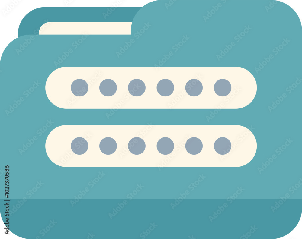 Poster secure folder protected by a password ensuring data protection and access control