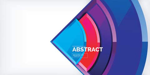 Obraz premium Glossy circles geometric background. Vector Illustration For Wallpaper, Banner, Background, Card, Book Illustration, landing page