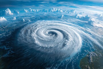 Massive Hurricane Forming in Satellite View