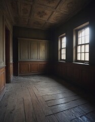 interior of a room in an old house