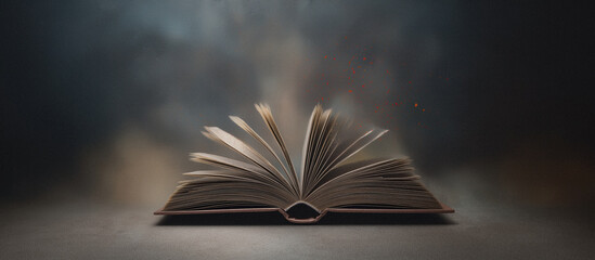 Mystical Book Opening in a Dreamy Atmosphere