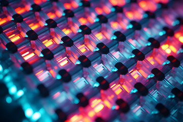 Obraz premium close up photo of led lamps, macro photography, led lamps