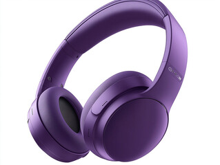 Noise-Cancelling Headphones in Deep Purple: Luxurious Silence for Immersive Audio