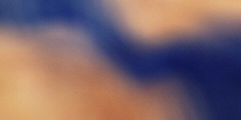 Gradient background with cobalt blue and warm sand tones, with flowing radial gradients and a soft, elegant blur , noise texture effect