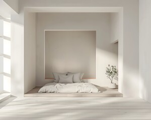 Minimalist Bedroom with Seamless Built in Storage Showcasing the Hidden Functionality of Minimalist Design