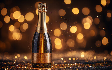 Sparkling Celebration: Champagne & Gold Glitter Confetti