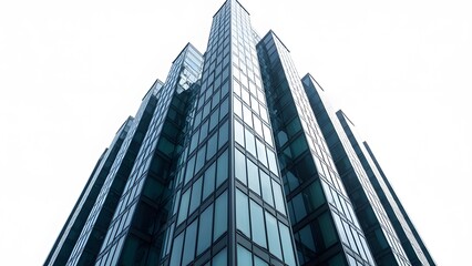Isolated Modern Architectural Building on White Background