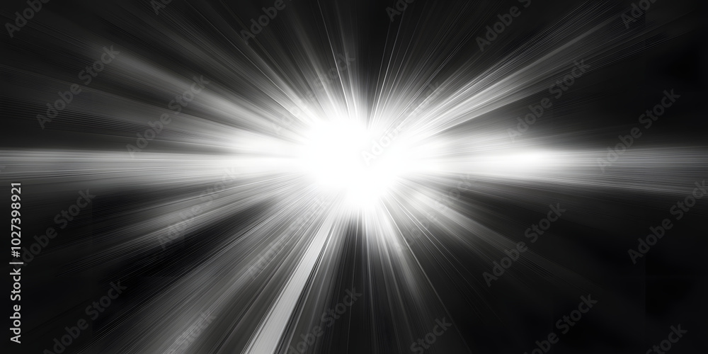 Canvas Prints sun rays light or flash lights isolated on black background for overlay design