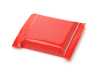 Red square chocolate packaging