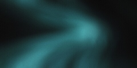 Gradient background with jet black and soft turquoise tones, with refined radial gradients and a delicate, graceful blur, noise texture effect