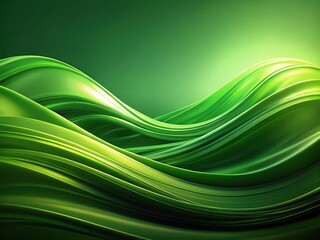 Abstract Green Wave Background - Gradient Wavy Vector Illustration for Modern Design