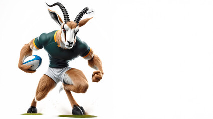 South African Springbok playing Rugby