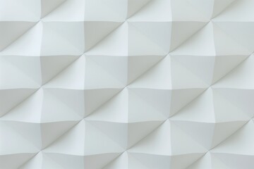 Fototapeta premium Geometric white origami-inspired 3d wall pattern with minimalist design