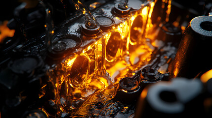 Rich Texture of Engine Oil