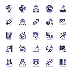 Business Collaboration icon pack for your website, mobile, presentation, and logo design. Business Collaboration icon dual tone design. Vector graphics illustration and editable stroke.