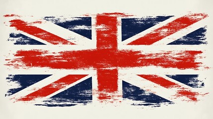 Fototapeta premium A grunge-style illustration of the British flag.