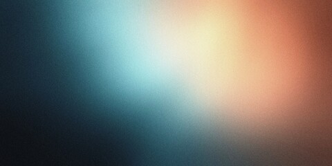 Gradient background with pure black, muted blue, and soft peach tones, with flowing radial gradients and a delicate, dreamy blur, noise texture effect