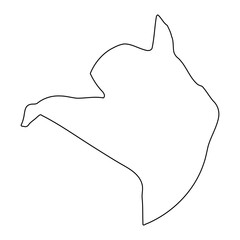 Napak district map, administrative division of Uganda. Vector illustration.