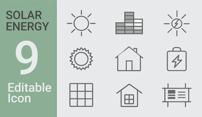 A picture of 9 solar bundle a house and a house with the words solar on it	
