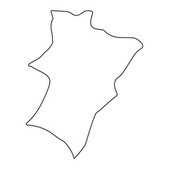 Mbale district map, administrative division of Uganda. Vector illustration.