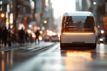 Autonomous Delivery Vehicle in Bustling City Environment
