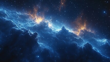 Obraz premium Twinkling Stars in a Cosmic Background